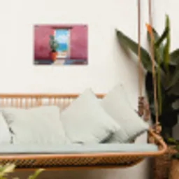 Zee - Roze - Cactus tuinposter los doek klein -sfeer7