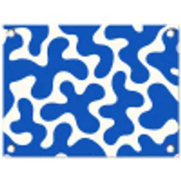 Vormen - Abstract - Blauw - Golven tuinposter los doek klein -3d