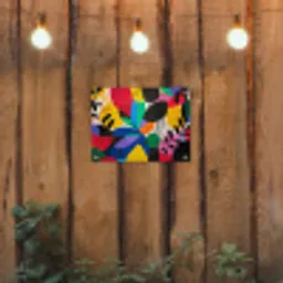 Vormen - Stippen - Kleurrijk tuinposter los doek klein -sfeer1