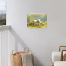 Schaap - Weide - Groen tuinposter los doek klein -sfeer8