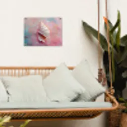 Schelp - Pastel - Pink tuinposter los doek klein -sfeer7