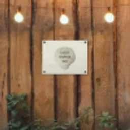 Schelp - Quote - Groen tuinposter los doek klein -sfeer1