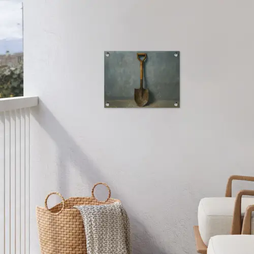 Schep - Gereedschap - Schilderij tuinposter los doek klein -sfeer8