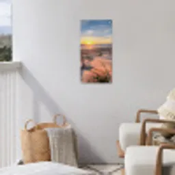 Zandpad bij Zonsondergang tuinposter los doek klein -sfeer8