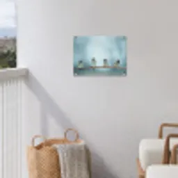 Mussen in de Sneeuw tuinposter los doek klein -sfeer8