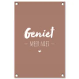geniet-roze-2-3 tuinposter los doek klein -3d