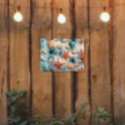 Zeesterren - Schelpen - Illustratie - Zand tuinposter los doek klein -sfeer1