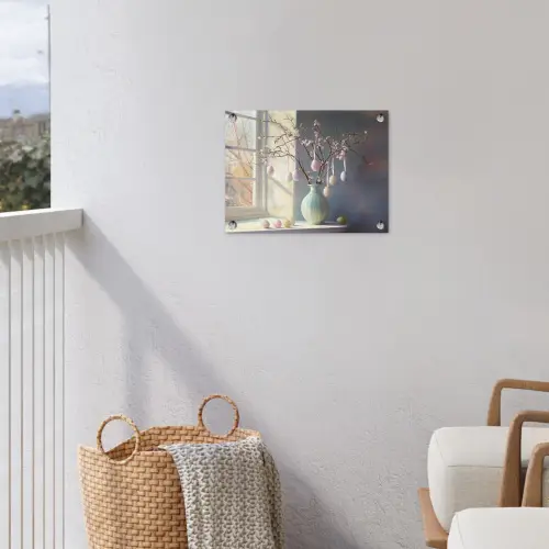 Stilleven - Vaas - Paastak tuinposter los doek klein -sfeer8