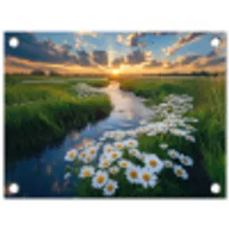 Beekje - Landschap - Margriet tuinposter los doek klein -3d