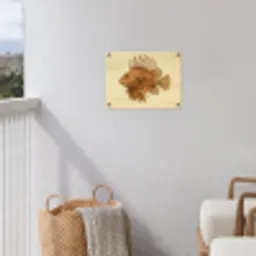 Strepen - Vis - Rond - Stekels tuinposter los doek klein -sfeer8
