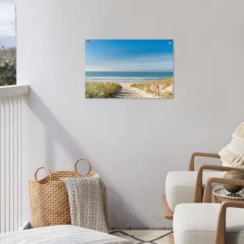 Zomerse Stranddag tuinposter los doek klein -sfeer8