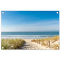 Zomerse Stranddag tuinposter los doek klein -3d