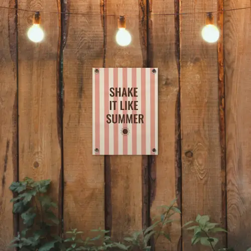 Zomer - Quote - Strepen tuinposter los doek klein -sfeer1
