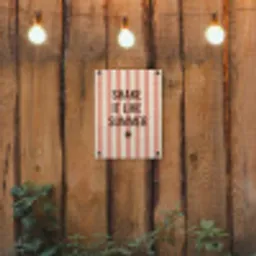 Zomer - Quote - Strepen tuinposter los doek klein -sfeer1
