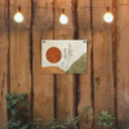 Zon - Abstract - Takken - Oranje tuinposter los doek klein -sfeer1