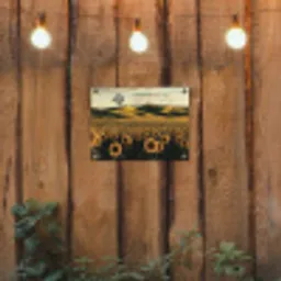 Zonnebloem - Veld - Windmolen tuinposter los doek klein -sfeer1