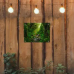 Zonnige Stralen in het Regenwoud tuinposter los doek klein -sfeer1
