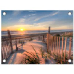 Zonsondergang Achter de Duinen tuinposter los doek klein -3d