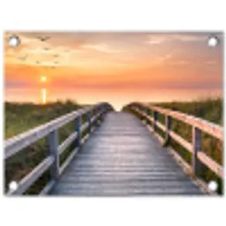 Zonsondergang over de Duinen tuinposter los doek klein -3d