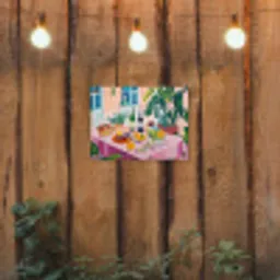 Tafel - Wijn - Fruit tuinposter los doek klein -sfeer1