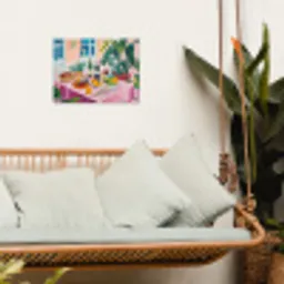 Tafel - Wijn - Fruit tuinposter los doek klein -sfeer7