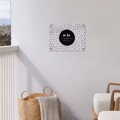 Tekst - Geluk definitie - Quotes - Geluk (is genieten van wat er is) - Woordenboek tuinposter los doek klein -sfeer8