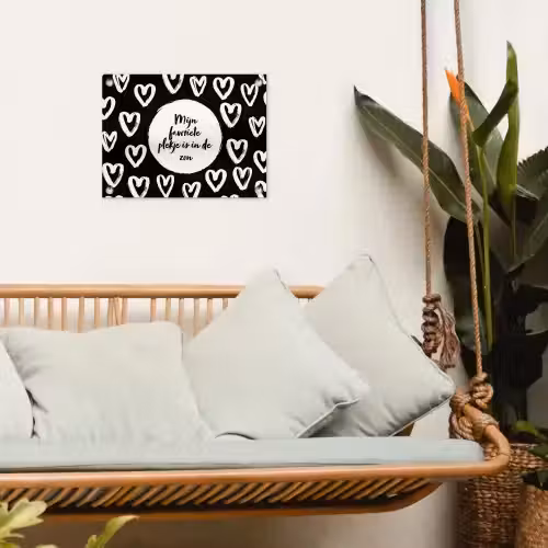 Tekst - Mijn favoriete plekje is in de zon - Quotes - Zomer - Zon tuinposter los doek klein -sfeer7