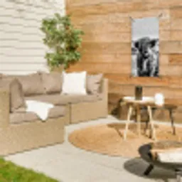 Stoere Hooglander tuinposter los doek klein -sfeer4