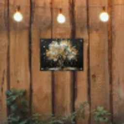 Boom - Zwart - Goud - Wit - Modern tuinposter los doek klein -sfeer1