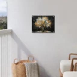 Boom - Zwart - Goud - Wit - Modern tuinposter los doek klein -sfeer8
