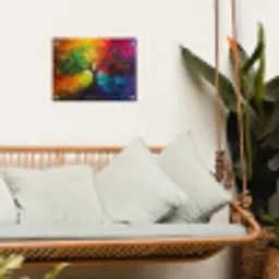 Boom - Kleurrijk - Modern - Abstract tuinposter los doek klein -sfeer7