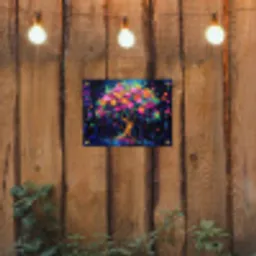 Boom - Bloemen - Magisch - Gekleurde tuinposter los doek klein -sfeer1