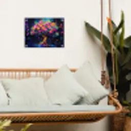 Boom - Bloemen - Magisch - Gekleurde tuinposter los doek klein -sfeer7