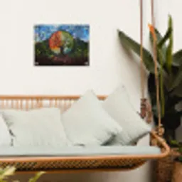 Boom - Seizoenen - Mozaïek - Bergen tuinposter los doek klein -sfeer7