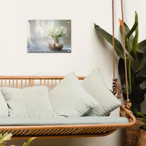 Vaas - Eieren - Bloemen tuinposter los doek klein -sfeer7