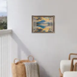 Doorkijk - Landschap - Bergen - Uitzicht - Raam tuinposter los doek klein -sfeer8