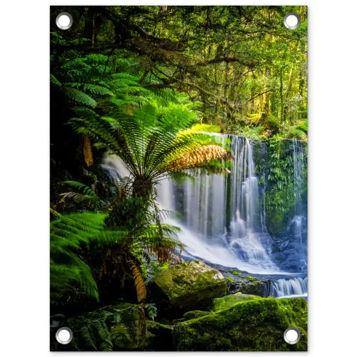 Waterval in het Regenwoud tuinposter los doek klein -3d