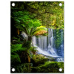 Waterval in het Regenwoud tuinposter los doek klein -3d