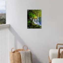 Waterval in het Regenwoud tuinposter los doek klein -sfeer8