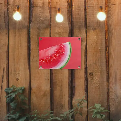 Watermeloen - Rood - Zomers tuinposter los doek klein -sfeer1