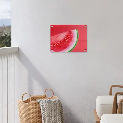Watermeloen - Rood - Zomers tuinposter los doek klein -sfeer8