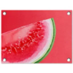 Watermeloen - Rood - Zomers tuinposter los doek klein -3d