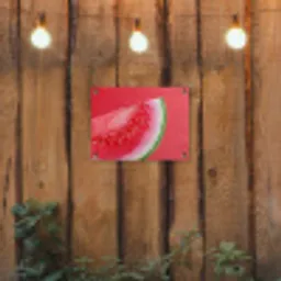 Watermeloen - Rood - Zomers tuinposter los doek klein -sfeer1