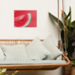 Watermeloen - Rood - Zomers tuinposter los doek klein -sfeer7