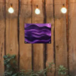 Golven - Abstract - Paars tuinposter los doek klein -sfeer1