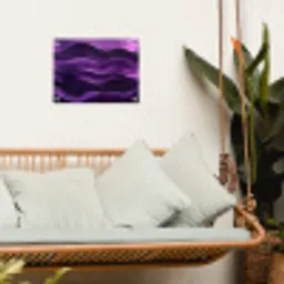 Golven - Abstract - Paars tuinposter los doek klein -sfeer7