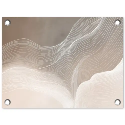Golvende lijnen - Luchtstromen - Harmonieus tuinposter los doek klein -3d