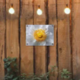 Wit - Bloem - Elegant tuinposter los doek klein -sfeer1