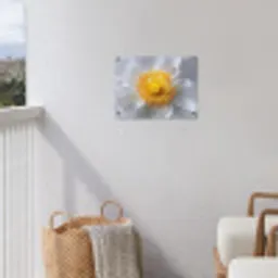 Wit - Bloem - Elegant tuinposter los doek klein -sfeer8
