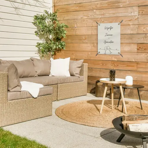 Wijn en Zonnen tuinposter los doek klein -sfeer4